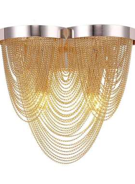 创意家居装饰流苏壁灯ozon铝链壁灯北欧现代酒店客厅走廊艺术壁灯