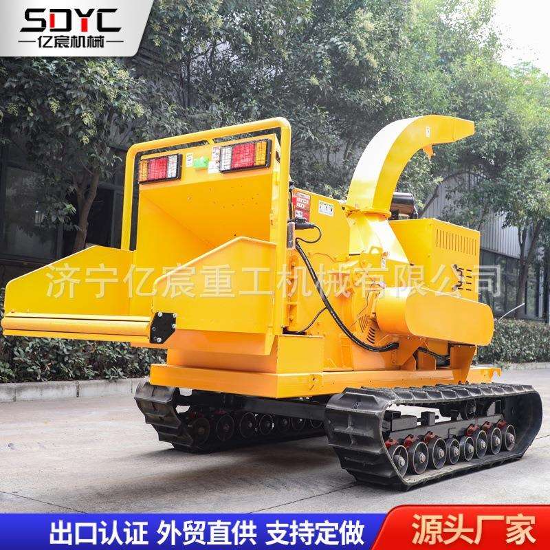 出口树枝粉碎机移动式大型木材粉碎机农业柴油园林秸秆养殖削片机