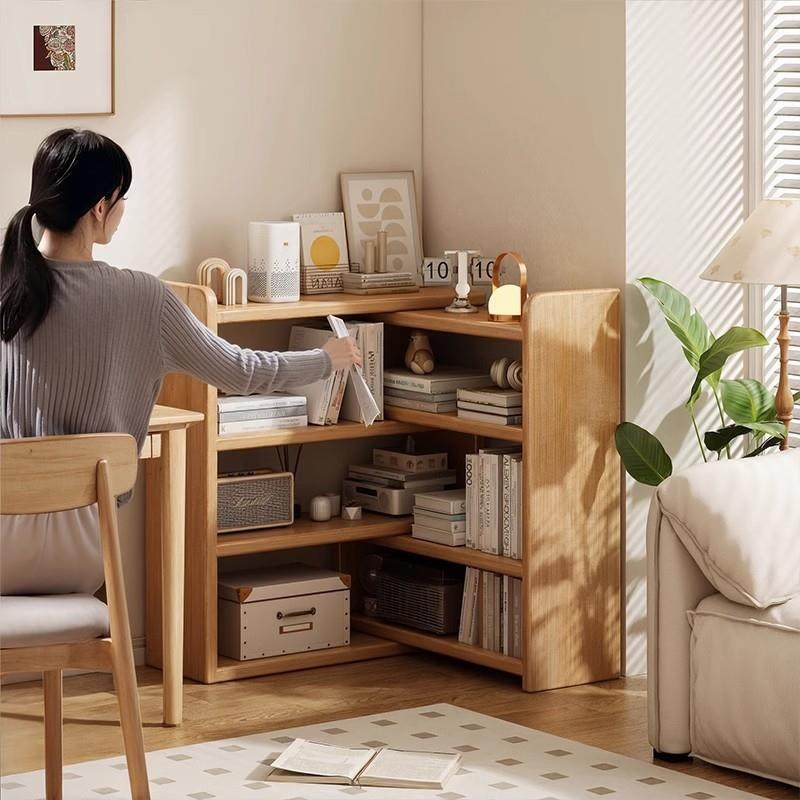 转角书架一体靠墙实木伸缩储物柜家用桌面收纳储物架简易柜子,模玩/动漫/周边/娃圈三坑/桌游,模型制作工具/辅料耗材,淘宝优惠券,粉丝福利购,淘宝优惠卷