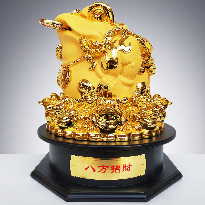 开业礼物高档招财金蟾摆件饭店吧台装饰公司新店开张礼品店铺贺礼