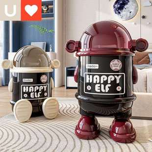 友耐家用客厅垃圾桶大容量太空人创意带盖收纳桶多功能卫生间纸篓