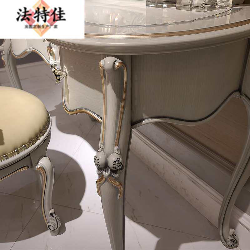 新品美式欧式乡村复古做旧古典卧室梳妆台化妆台妆凳床头柜