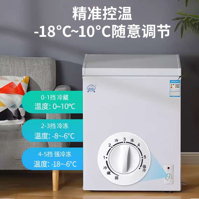 摆摊串串冻货柜162升小冰柜家用小型冷柜全冷冻节能单温减霜冰箱