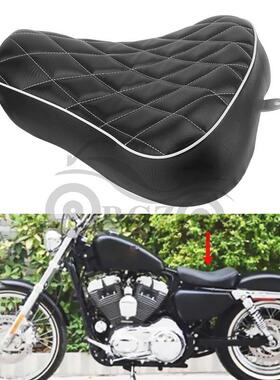 适用哈雷XL883/1200 改装黑色菱形格 前坐垫 前坐包 1983-2003年