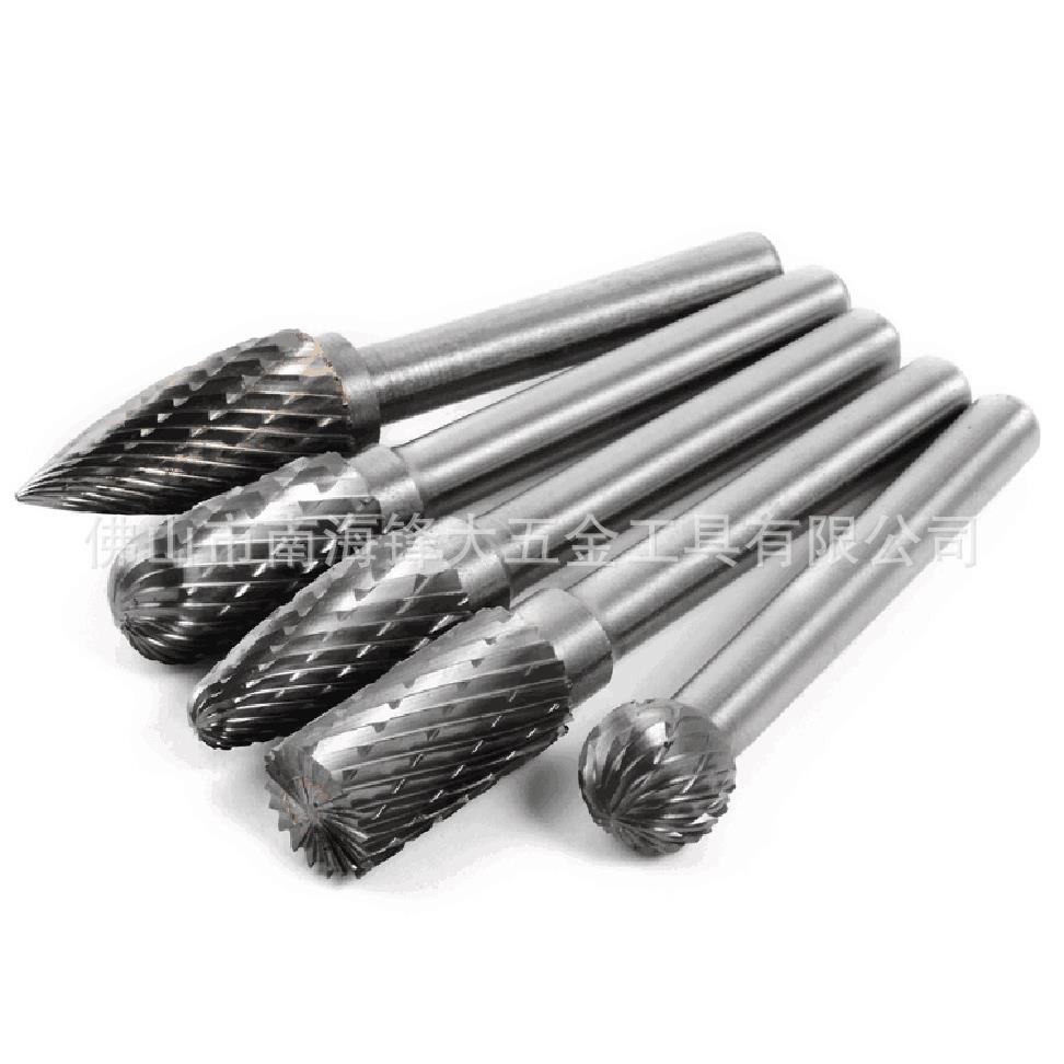 硬质合金旋转锉 钨钢雕刻刀 钨钢磨头ADEFG 6*12mm5支套装