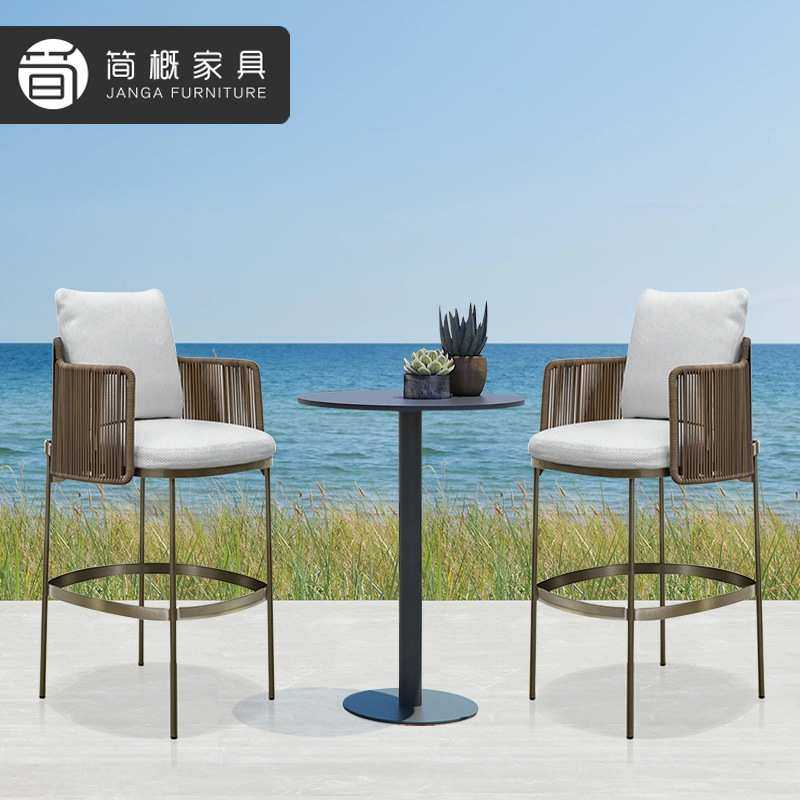 户外露天吧台吧椅休闲花园庭院高脚桌椅别墅酒店民宿藤编吧椅吧台,3C数码配件,摄像机配件,淘宝优惠券,粉丝福利购,淘宝优惠卷