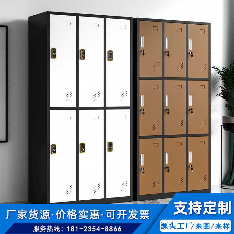 定制彩色更衣柜钢制员工储物柜浴室鞋包寄存柜健身房存包柜铁皮柜
