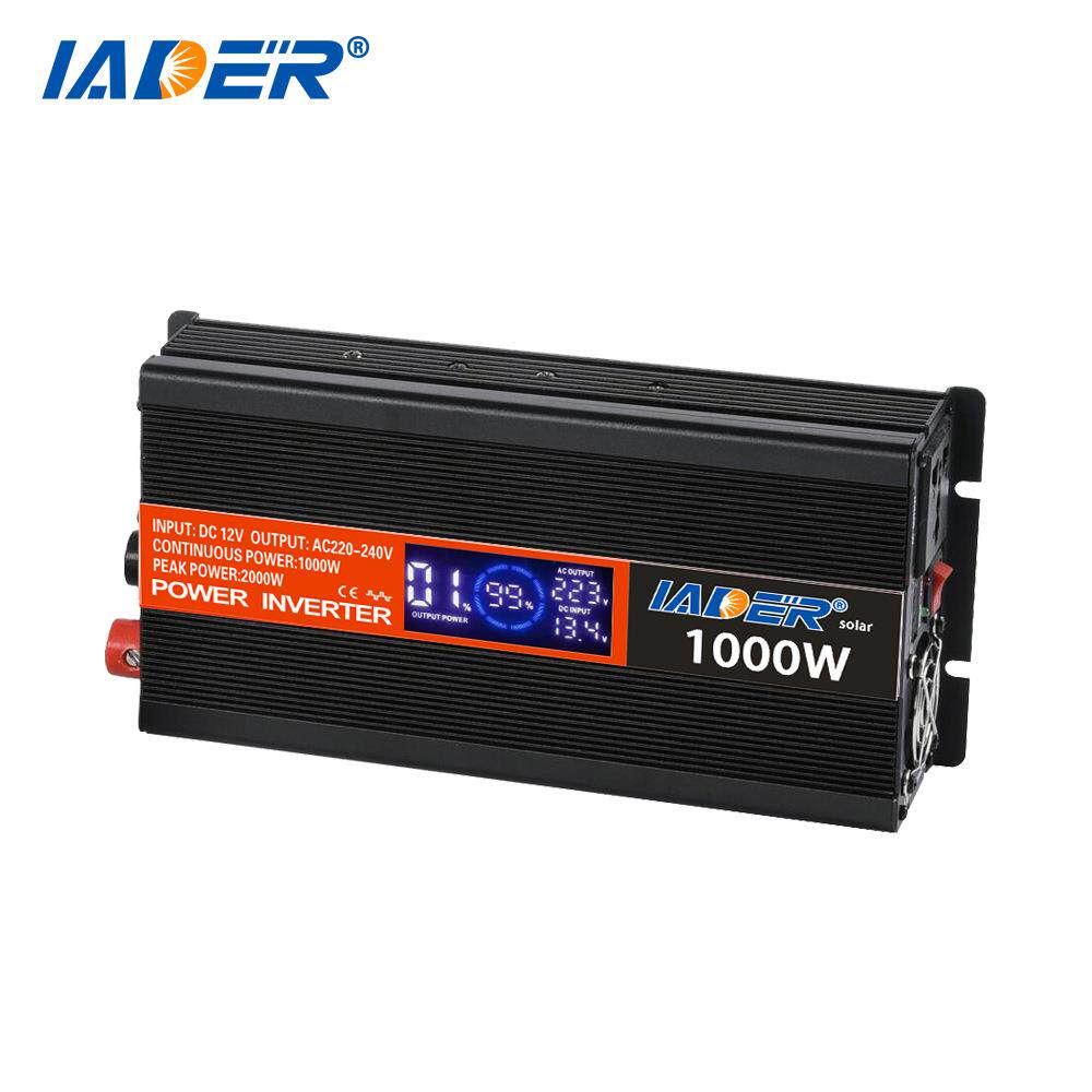 1000W大功率家用车载太阳能12V/24V转220V发电系统电源转换器