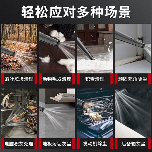 万牛充电式吹风机锂电鼓风机大功率工业家用车载吹灰尘除尘吹雪机
