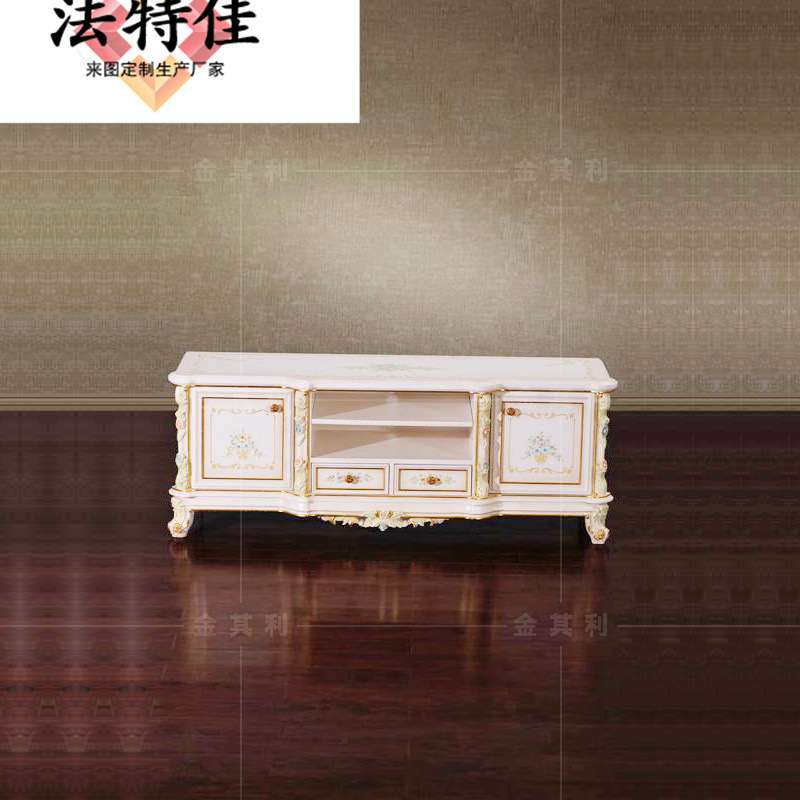 美式家具法式彩绘电视柜客厅展示柜欧式意大利宫廷装饰柜
