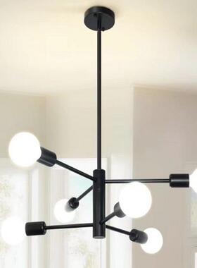 北欧铁艺魔豆客厅吊灯创意分子灯现代简约led卧室书房餐厅黑色灯