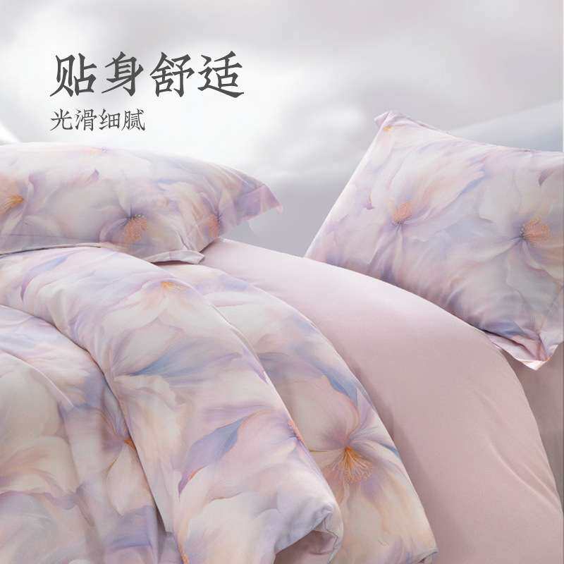 远梦家纺奢柔棉四件套床单款套件四件套全棉磨毛床上四件套床品