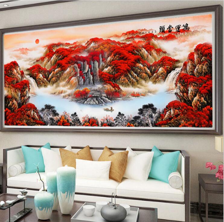 绣绣十串绣全珠子绣鸿运当头山水风景画满绣珠绣字珠珠圆珠彩珠绣