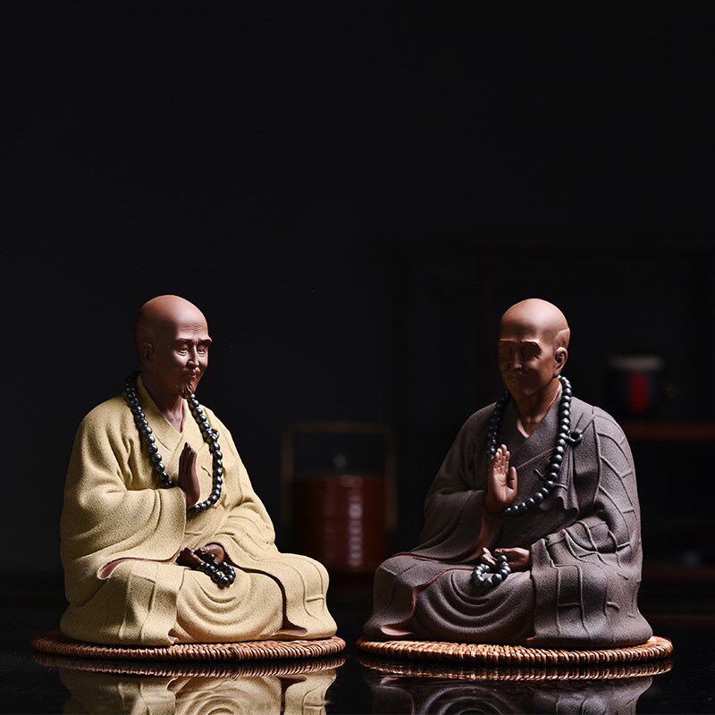 陶瓷李叔同弘一法师摆件中式家居书房工艺品人物装饰玄关创意摆设