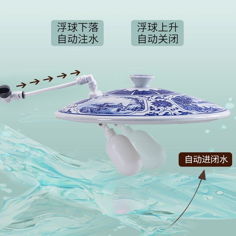 陶瓷储水桶带浮球阀纯净水桶功夫茶储水缸家用蓄水罐冲茶自动加水