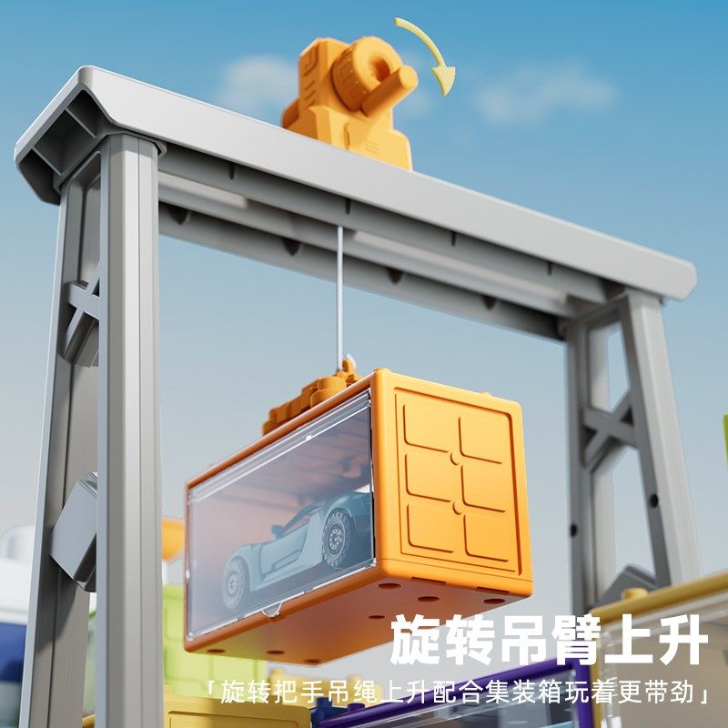 2024新款巨型轮船款装箱小汽车套装合金儿童4具男孩爆集3-玩-5岁6