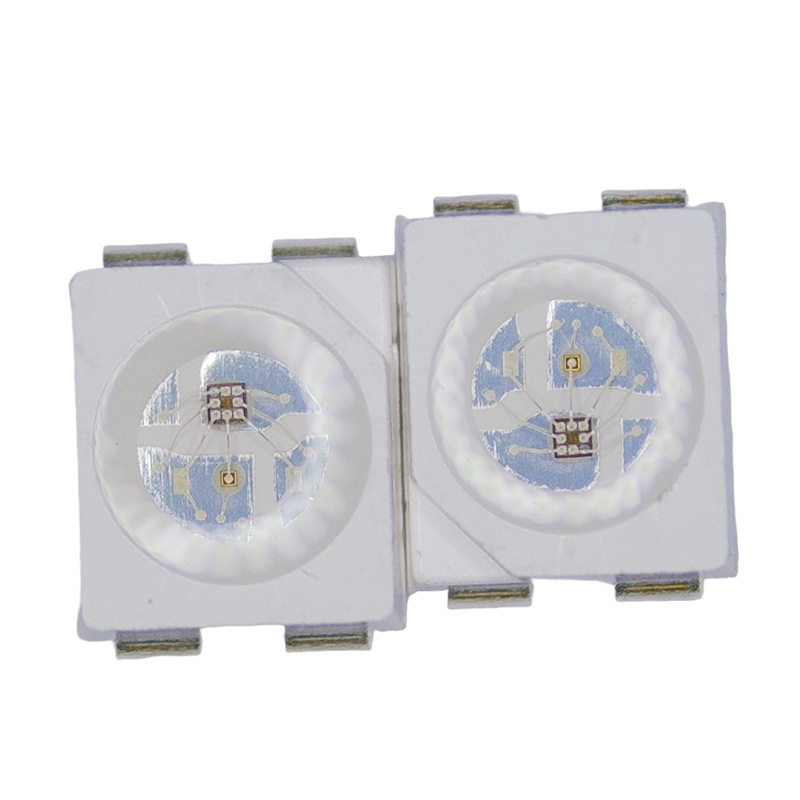 3528幻彩RGB内置驱动芯片四脚可编程贴片灯珠彩光电子发光