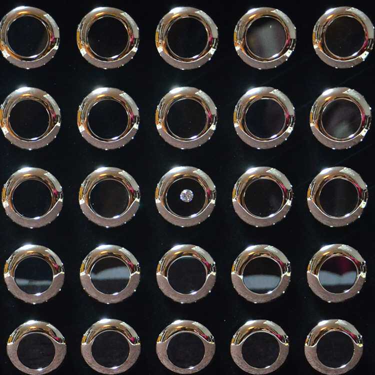 60只小高档金属圆盒裸石盒裸钻盒宝石收纳盒子展示盒便携戒面盒子