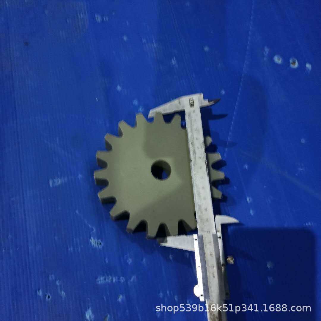 雕刻加工非标19齿125mm电镀滚筒驱动过渡PP塑料齿轮设备配件