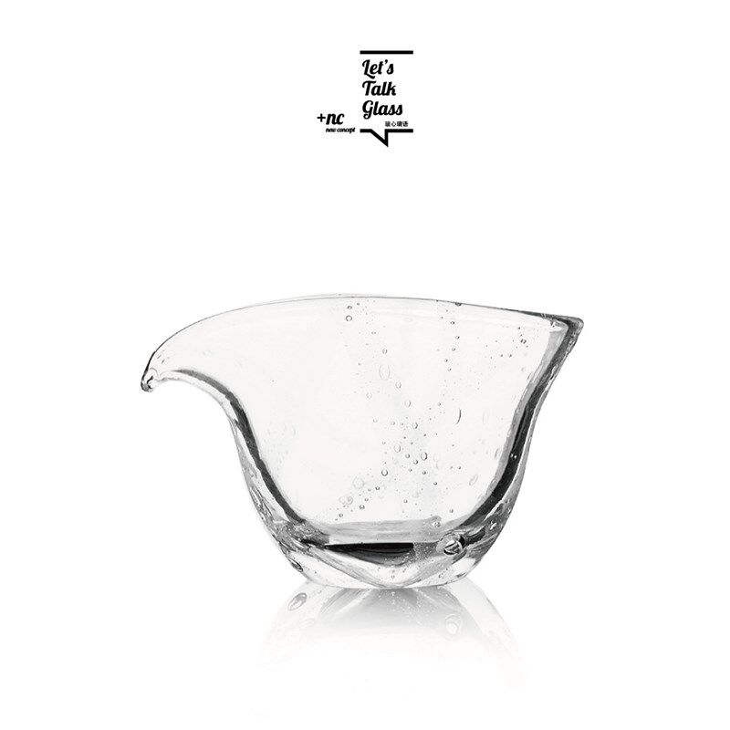玻心璃语非白公道杯 玻璃 琉璃 硝子 茶具 手工匠人 分茶器
