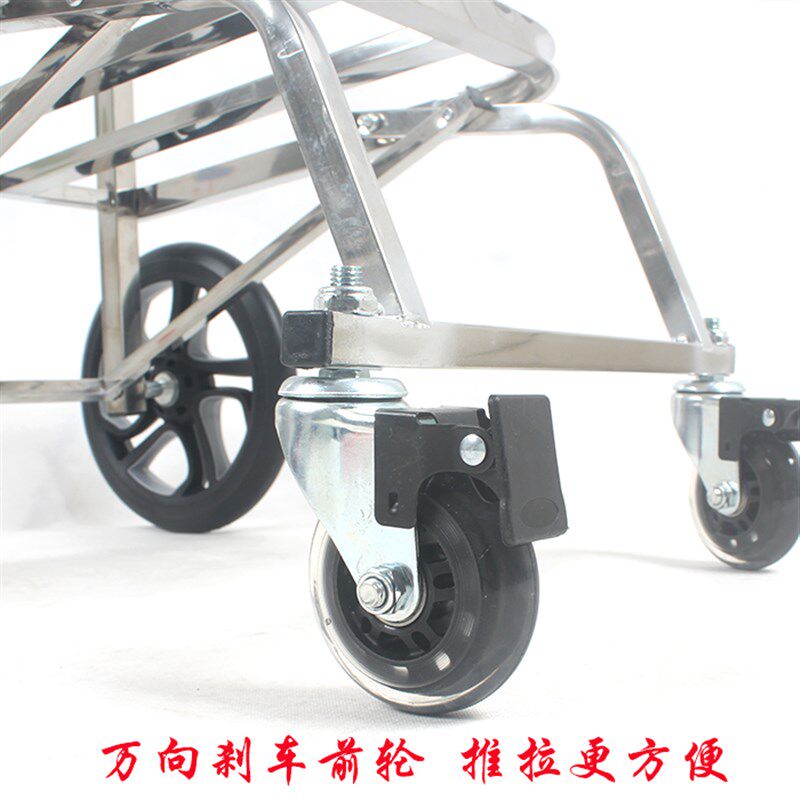 折叠便携行李车不锈钢加拉爬楼万向刹车轮八轮手推车爬楼手大车
