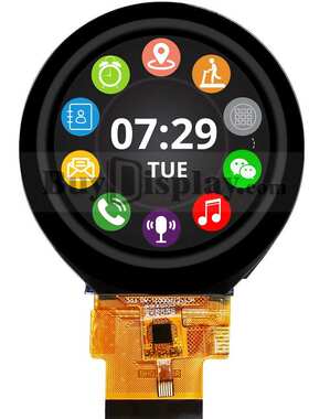 2.1寸IPS彩色液晶模块/480x480圆形显示屏/配电容式触摸屏