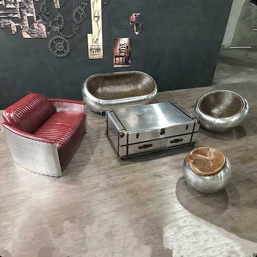 美式铝皮个性铆钉loft工业风家具咖啡店酒吧KTV沙发茶几组合