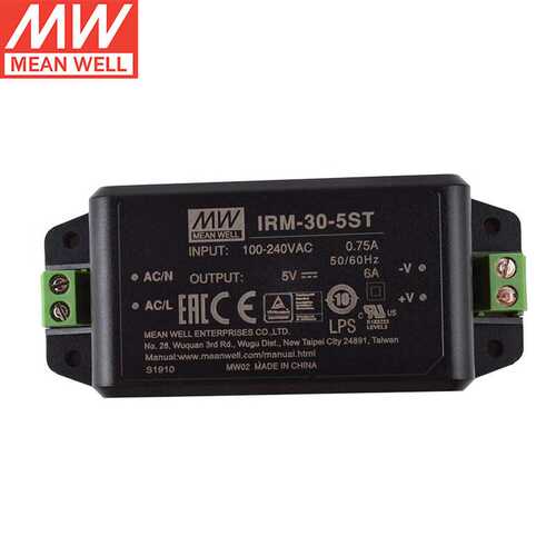 明纬（MEANWELL）IRM-30-5ST AC-DC模块开关电源 (30W左右) 明纬