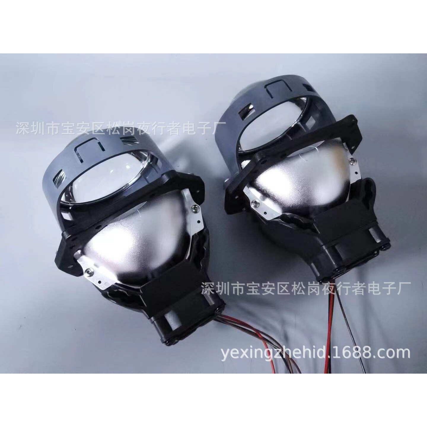 四代LED透镜汽车前大灯车灯3寸智能聚光透镜海5 3.0双光50W工厂店