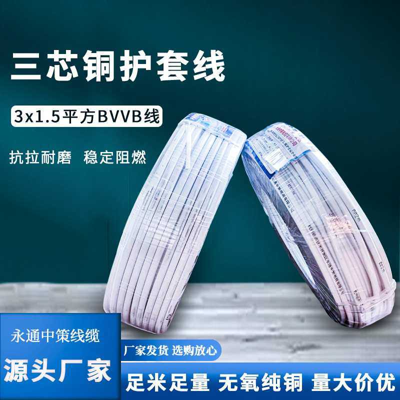 家装护套线BVVB3*1.5平方 国标铜芯电线护套线 厂家  100米,模玩/动漫/周边/娃圈三坑/桌游,模型制作工具/辅料耗材,淘宝优惠券,粉丝福利购,淘宝优惠卷