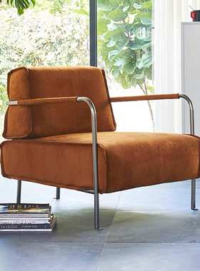 单人沙发椅意式休闲客厅阳台Bruxelles布鲁塞尔椅金属工艺定制