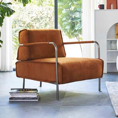 单人沙发椅意式休闲客厅阳台Bruxelles布鲁塞尔椅金属工艺定制