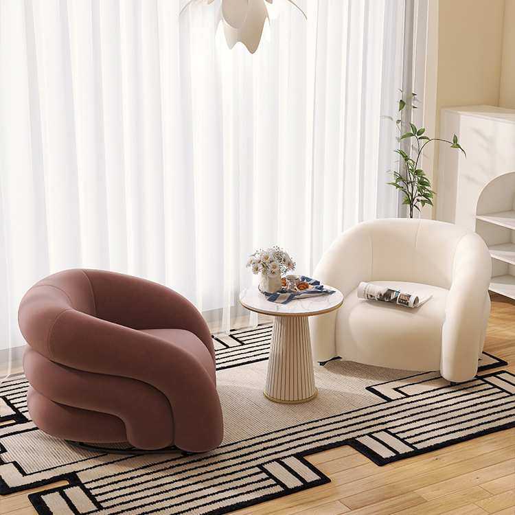 奶油风单人沙发椅懒人网红款单椅沙发小户型阳台设计师休闲椅家用,模玩/动漫/周边/娃圈三坑/桌游,模型制作工具/辅料耗材,淘宝优惠券,粉丝福利购,淘宝优惠卷