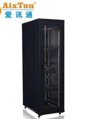 42U网络机柜 经典黑色600*600*2000mm 服务器机柜 网络配电机柜