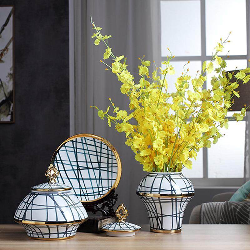 三件套带盘陶瓷花瓶摆件中式家居装饰客厅储物罐电视柜,玩具/童车/益智/积木/模型,毛绒/玩偶/公仔/布艺类玩具,淘宝优惠券,粉丝福利购,淘宝优惠卷