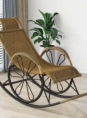 午休床摇椅躺椅懒人老人阳台大人客厅休闲午睡承重藤椅逍遥午