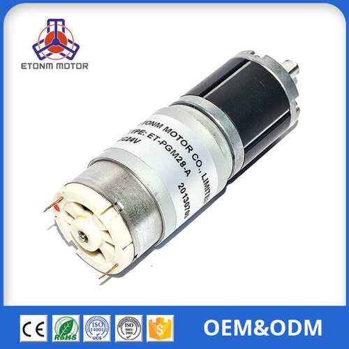 28mm行星减速电机 推杆电机 12V 24V 机器人马达 自动化设备