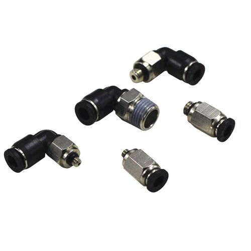 微型气动快插接头PC4-M5C螺纹直通迷你型快速接头弯头PL4-M5 3-M3