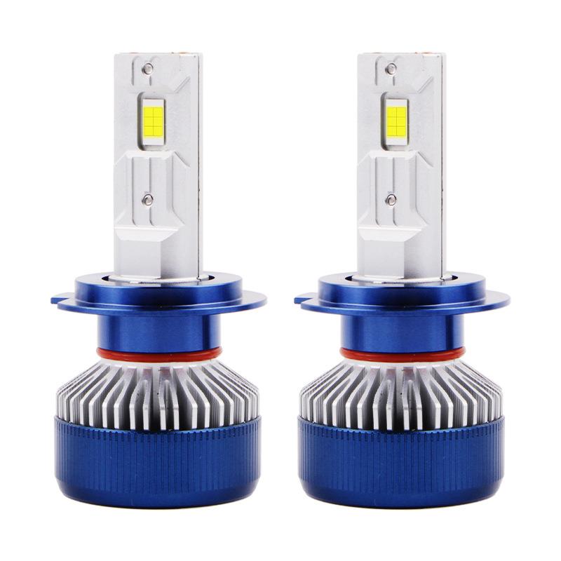 汽车大灯ledh7灯泡双铜管车头灯白光H4远近一体H11近光灯前大灯