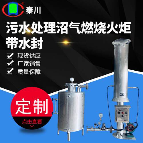 污水处理沼气火炬燃烧 尾气放散点火 沼气燃烧器带水封装置
