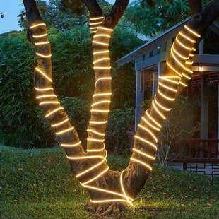 新款COB太阳能灯带户外防水超亮led线条庭院吊顶氛围夜市摆摊家用