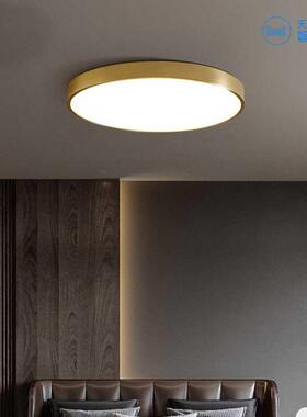 超薄led卧室吸顶灯圆全铜客厅现代简约阳台走廊过道灯具