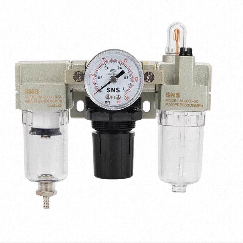 SNS神驰气动三联件油水分离器AL2000-02调压阀过滤器AC2000-02A D