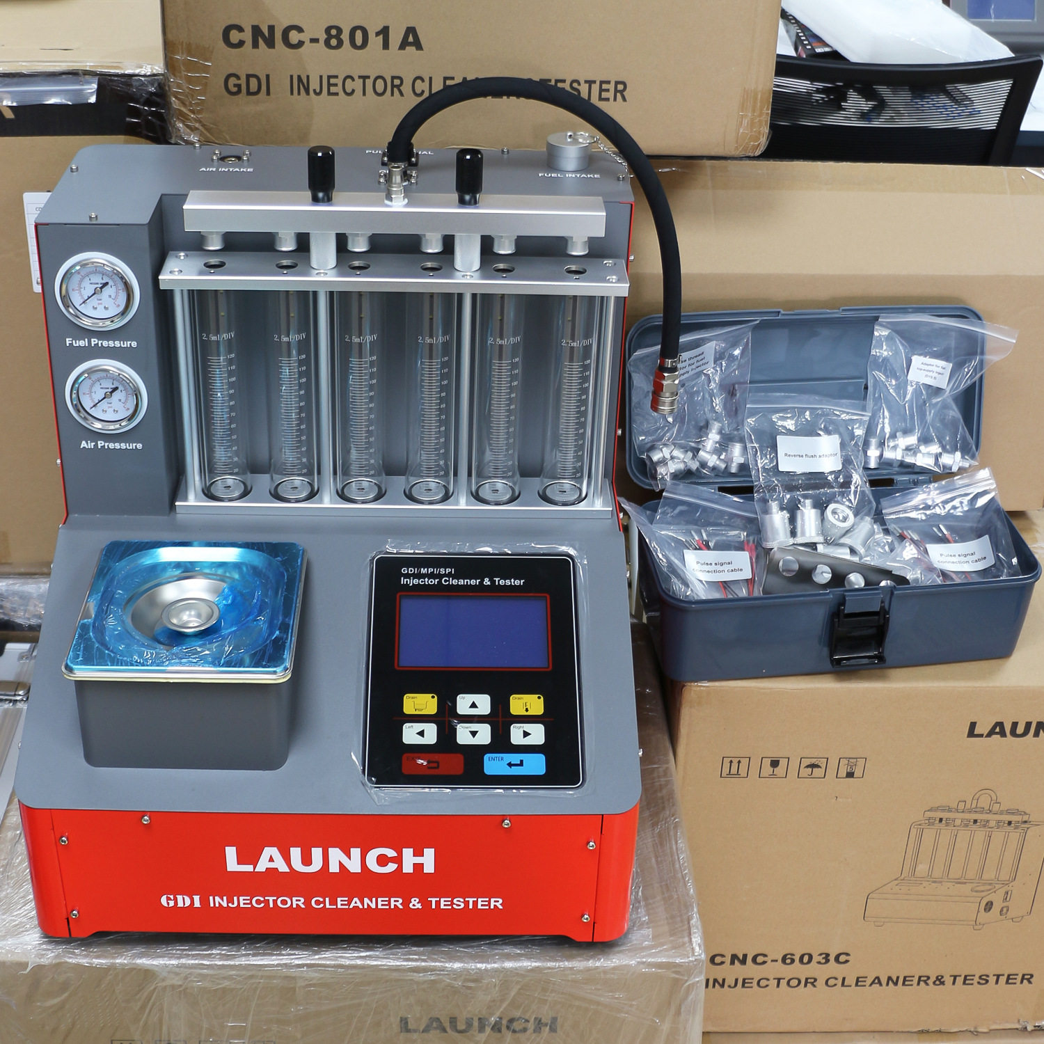 元征喷油嘴清洗机超声波除积碳GDI缸内直喷高压喷嘴清洗CNC-801A