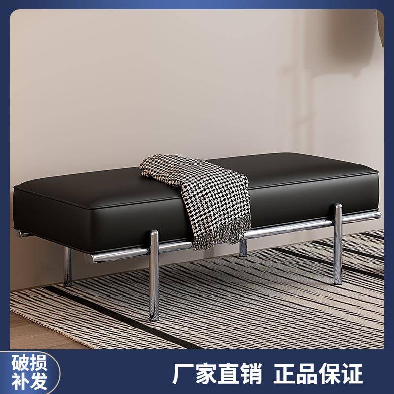 轻奢换鞋凳门口家用不锈钢设计师长条凳意式极简床尾凳沙发凳
