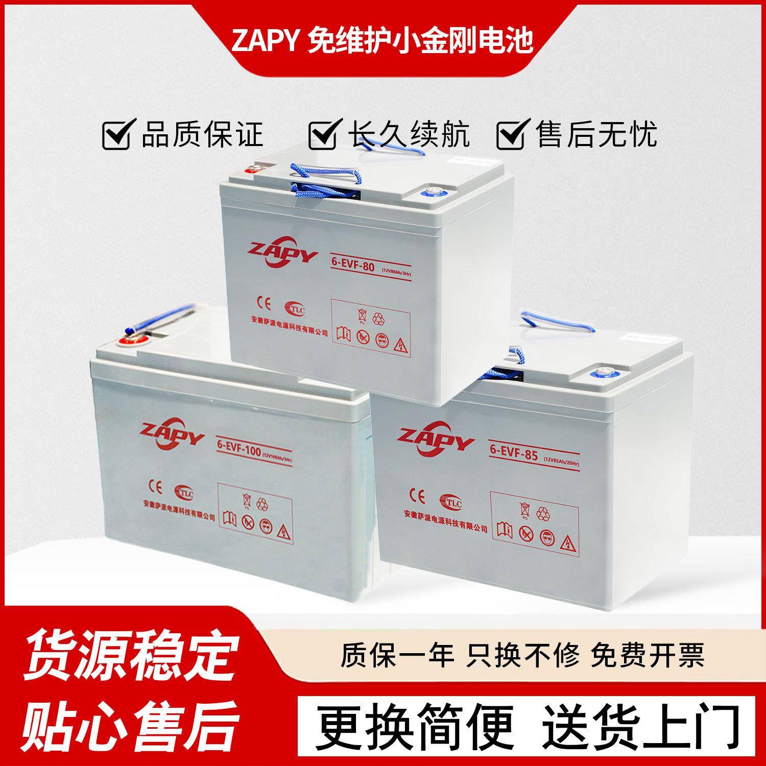 中力电动叉车电池12V65A85A杭叉合力24Vzapy理士搬运车铅酸锂电池图片
