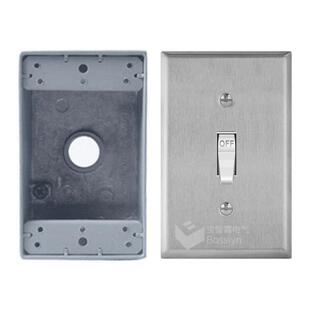 广州厂家供应一位明装单控开关套装 美式墙壁拨动开关不锈钢面板