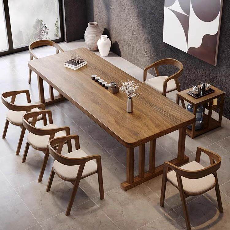 新中式实木泡茶桌子复古创意茶叶店茶台桌接待办公室功夫泡茶桌椅