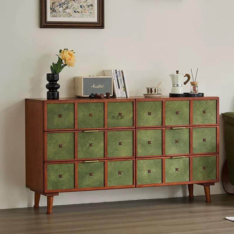 实木中古风斗柜家用落地储物卧室中古客厅艺术边柜整装收纳柜柜子,电子元器件市场,其它元器件,淘宝优惠券,粉丝福利购,淘宝优惠卷