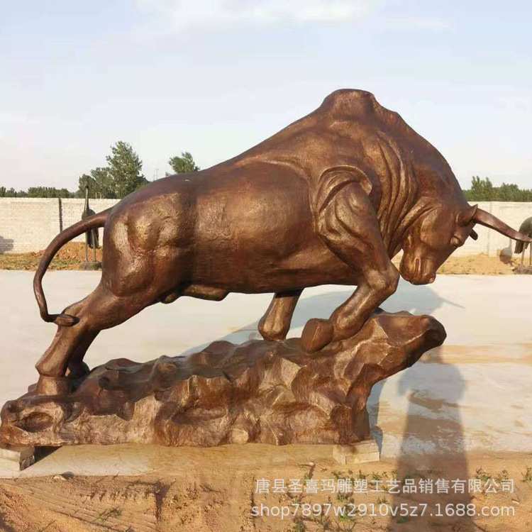 厂家直供老黄牛雕塑耕牛犁地铜摆件生态园林铜工艺装饰品支持定制